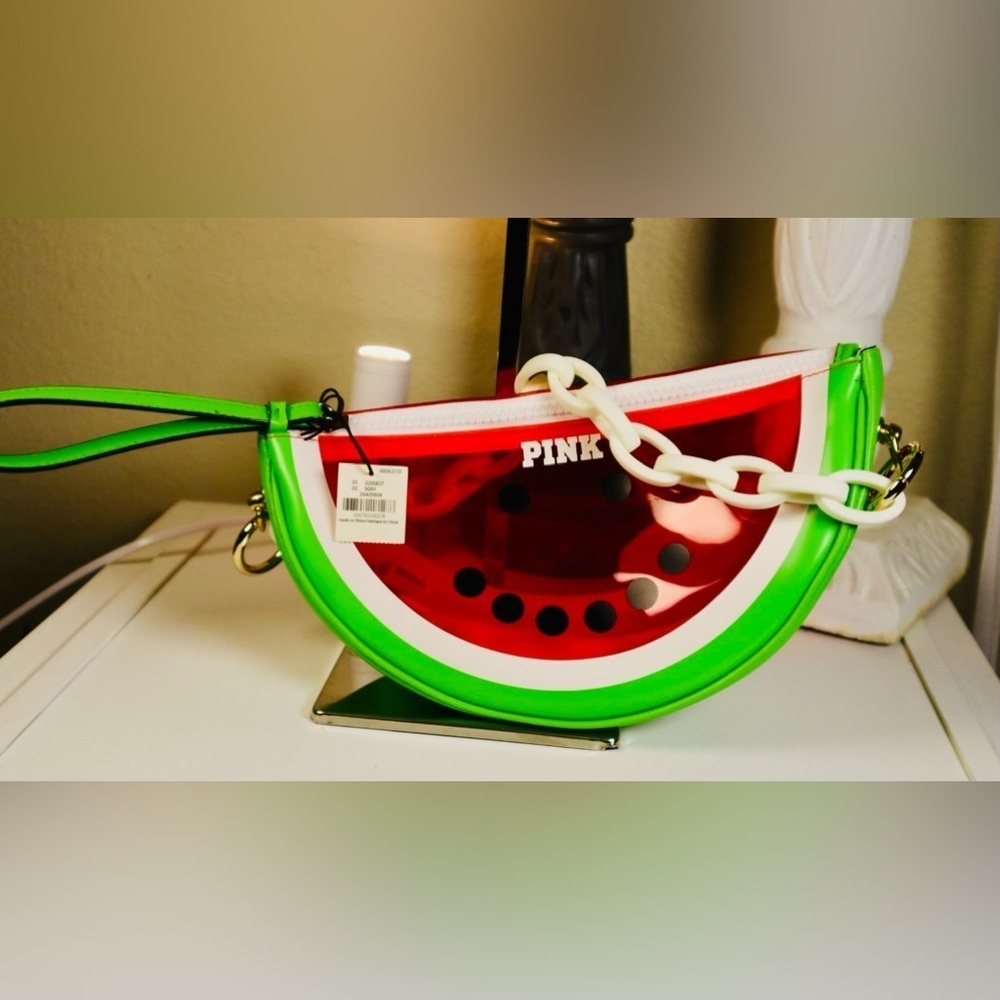 Pink | Victoria’s Secret Watermelon Clutch w/unbranded Chain - Picture 5 of 5